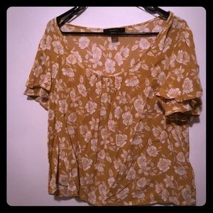 Mustard yellow crop top